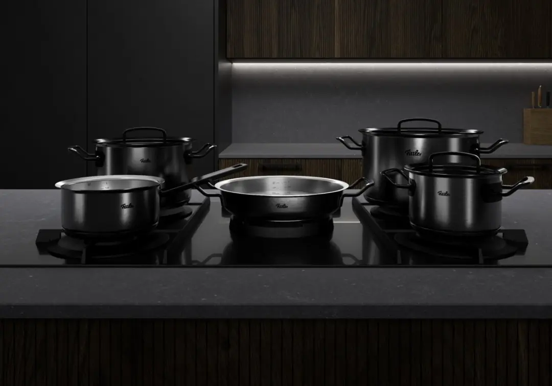 Fissler Original-Profi Shadow Line 5-delig Pannenset - Zwart