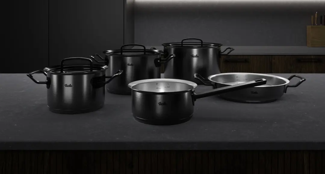 Fissler Original-Profi Shadow Line 5-delig Pannenset - Zwart