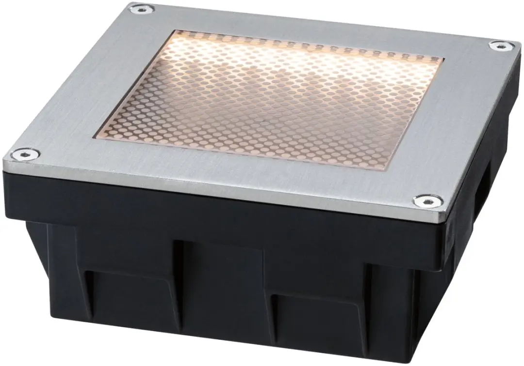 Paulmann Sorea Solar LED Grondinbouwlamp 100x100mm - 3000K - Staal geborsteld