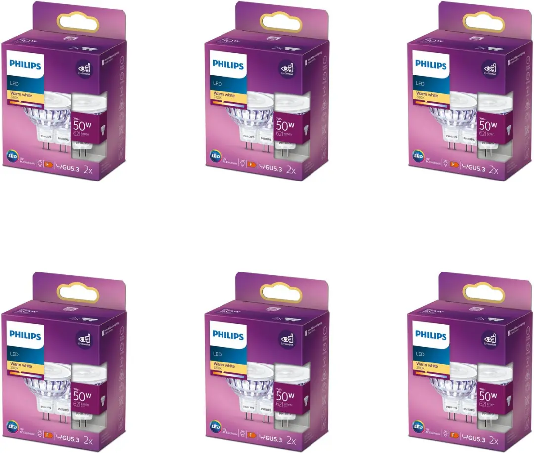 Philips LED GU5.3 MR16 Warmwit 7W