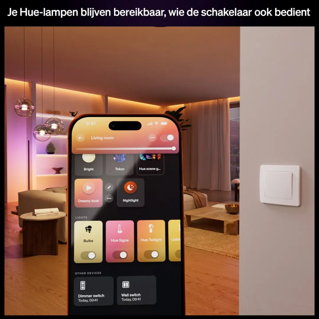 Philips Hue Bedrade Wandschakelaar - 2 Stuks - Wit