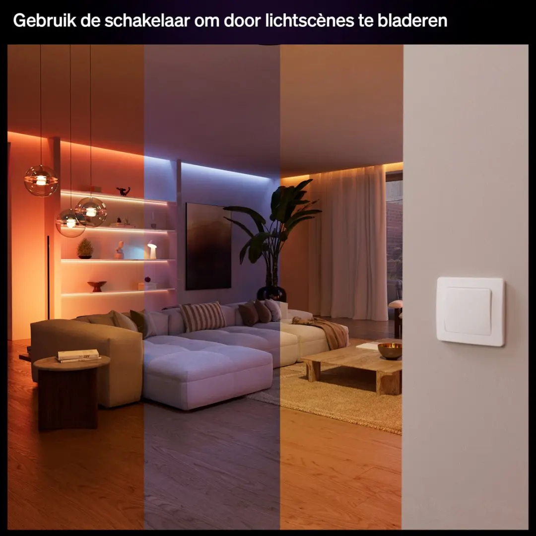 Philips Hue Bedrade Wandschakelaar - 2 Stuks - Wit