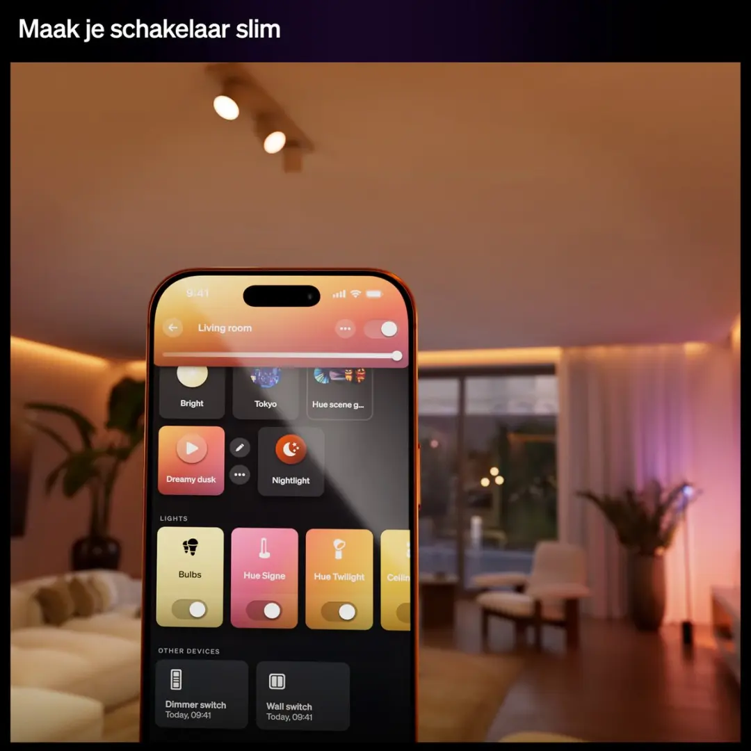 Philips Hue Bedrade Wandschakelaar - 2 Stuks - Wit