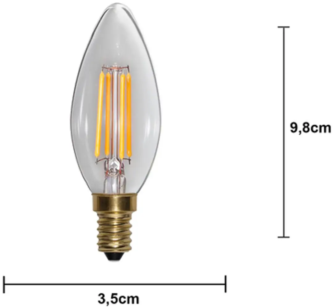 Star Trading Soft Glow Kaarslamp E14 4W - Warm Wit Dimbaar - afbeelding 6 van 6