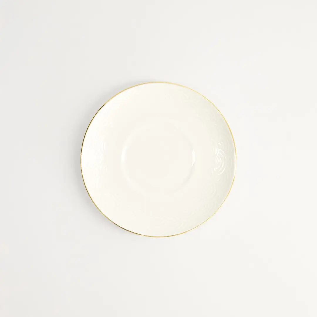 Tokyo Design Studio Nippon White Gold Rim Schotel 12cm - Wit/Goud