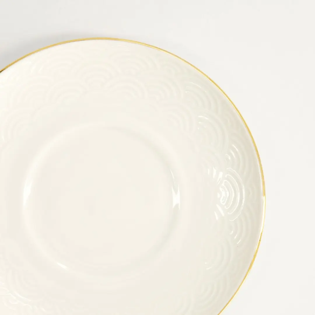 Tokyo Design Studio Nippon White Gold Rim Schotel 12cm - Wit/Goud