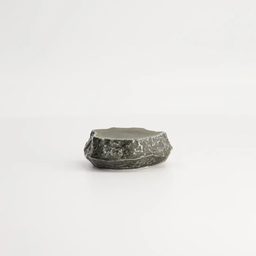 Tokyo Design Studio Mino Craft Silver Rock Bord - Rond 7x3cm