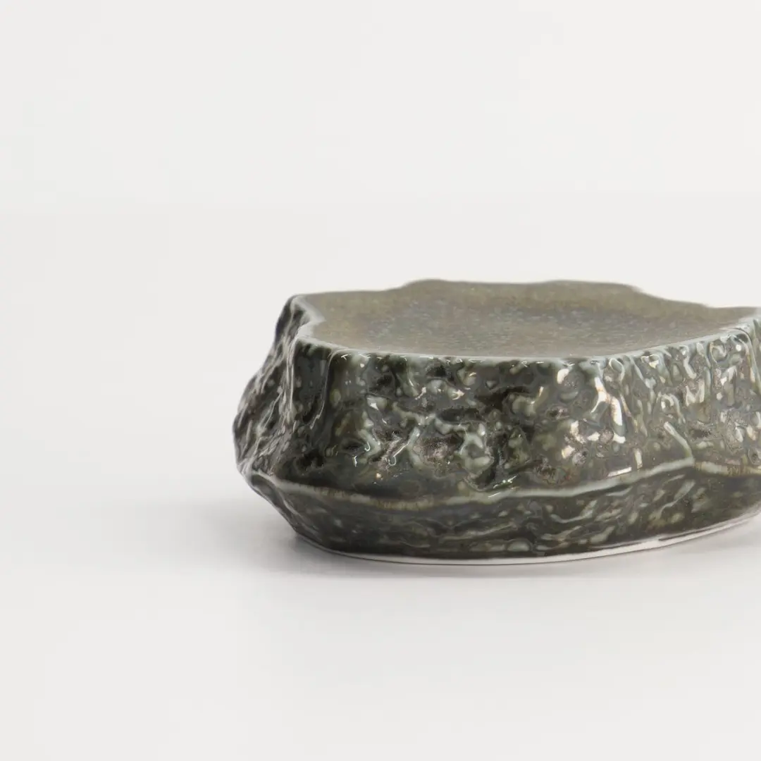 Tokyo Design Studio Mino Craft Silver Rock Bord - Rond 7x3cm