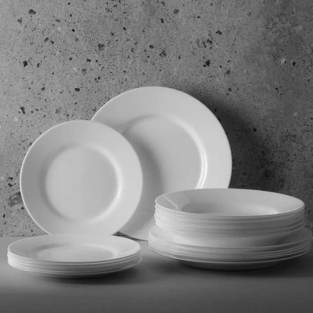 Hendi Serviesset 18-delig - Ø225/245mm - Wit - afbeelding 6 van 6