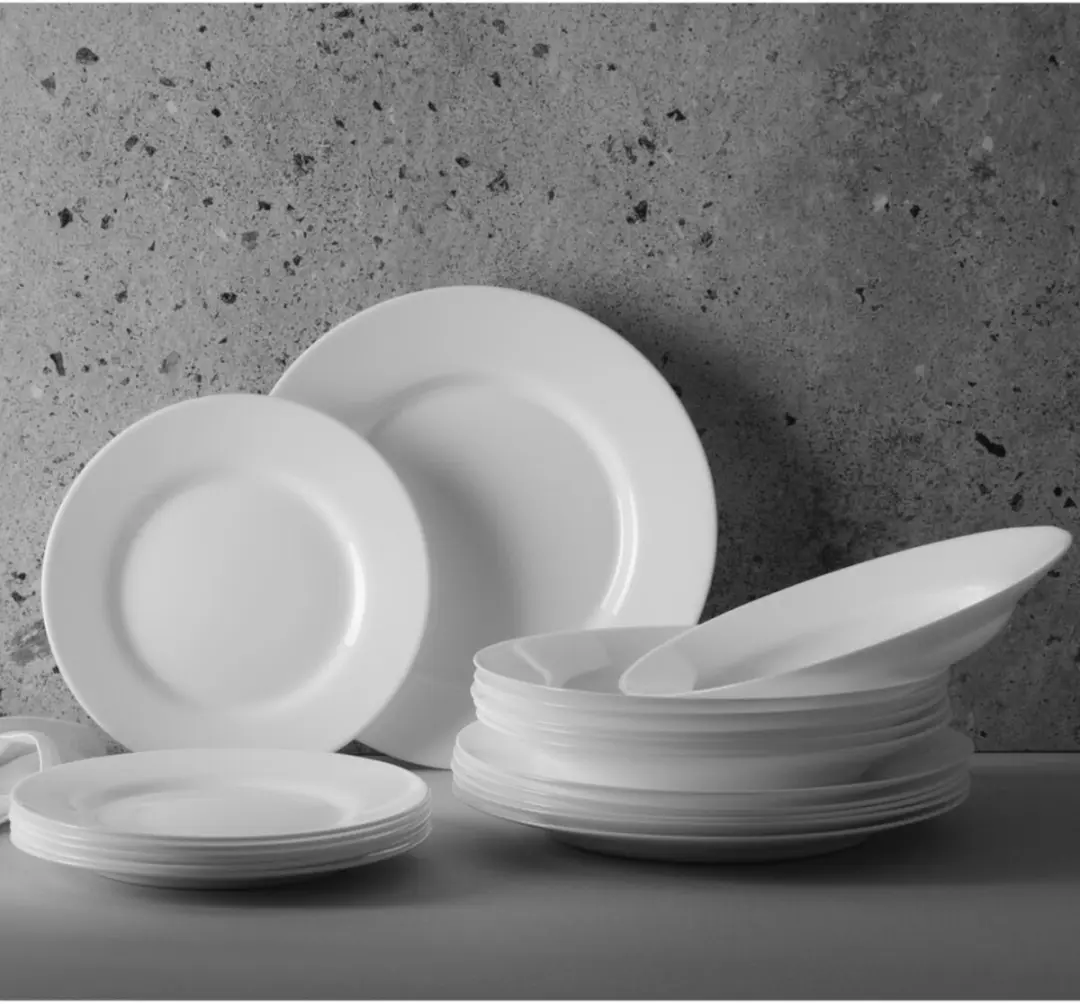 Hendi Serviesset 18-delig - Ø225/245mm - Wit