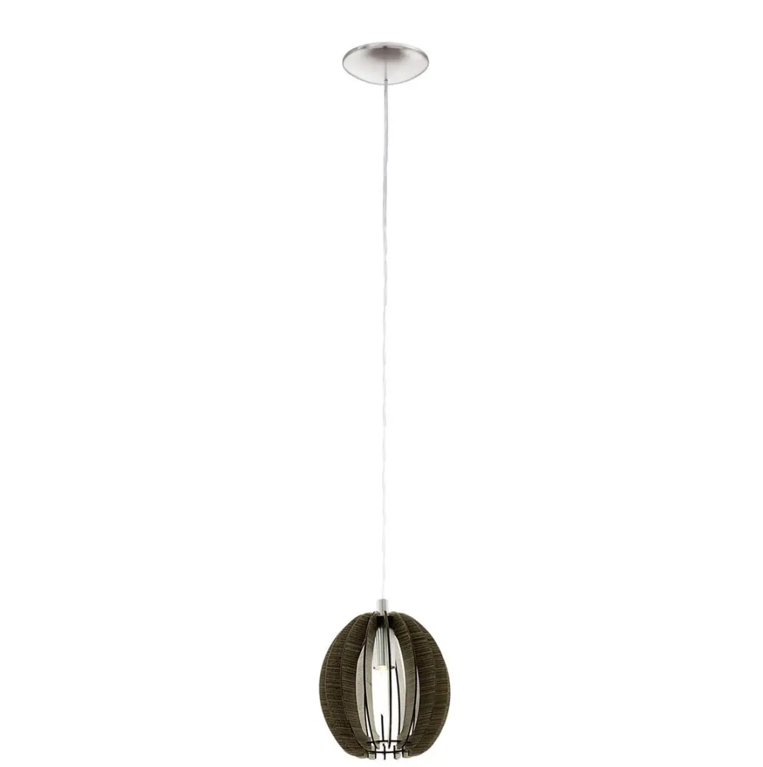 Eglo Cossano Hanglamp 1 Licht - Ø19cm - Donkerbruin