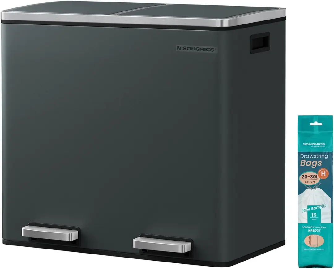Songmics LTB048GT01 Keukenprullenbak 48L