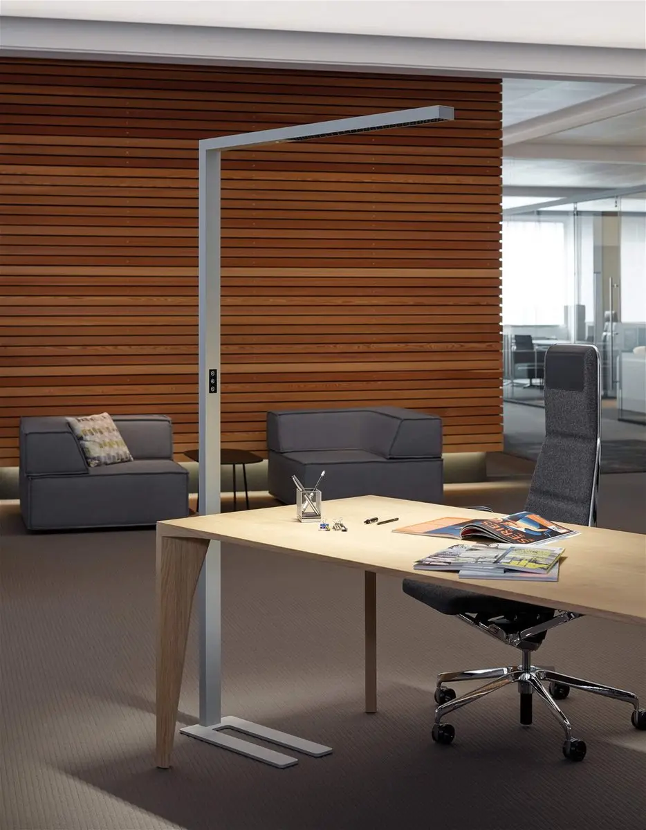 MAUL Sirius LED Vloerlamp - 2x46W - 3000K - Zilver - afbeelding 6 van 6