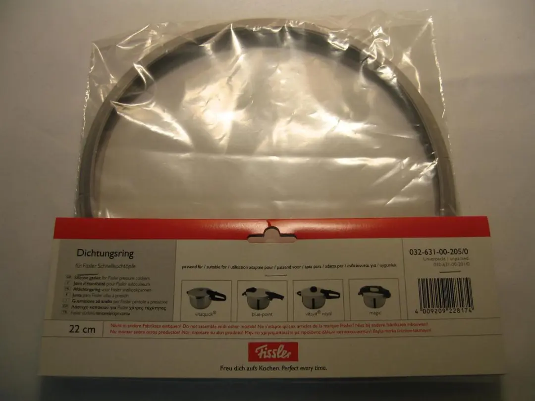 Fissler Snelkookpan Ring Siliconen 6L - 22cm - Grijs