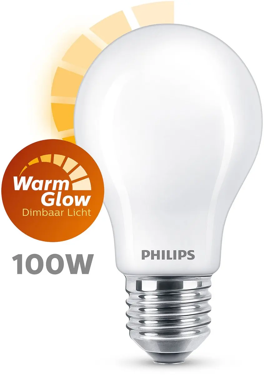 Philips LED E27 Standaardlamp 10.5W Warmwit - 4 Stuks