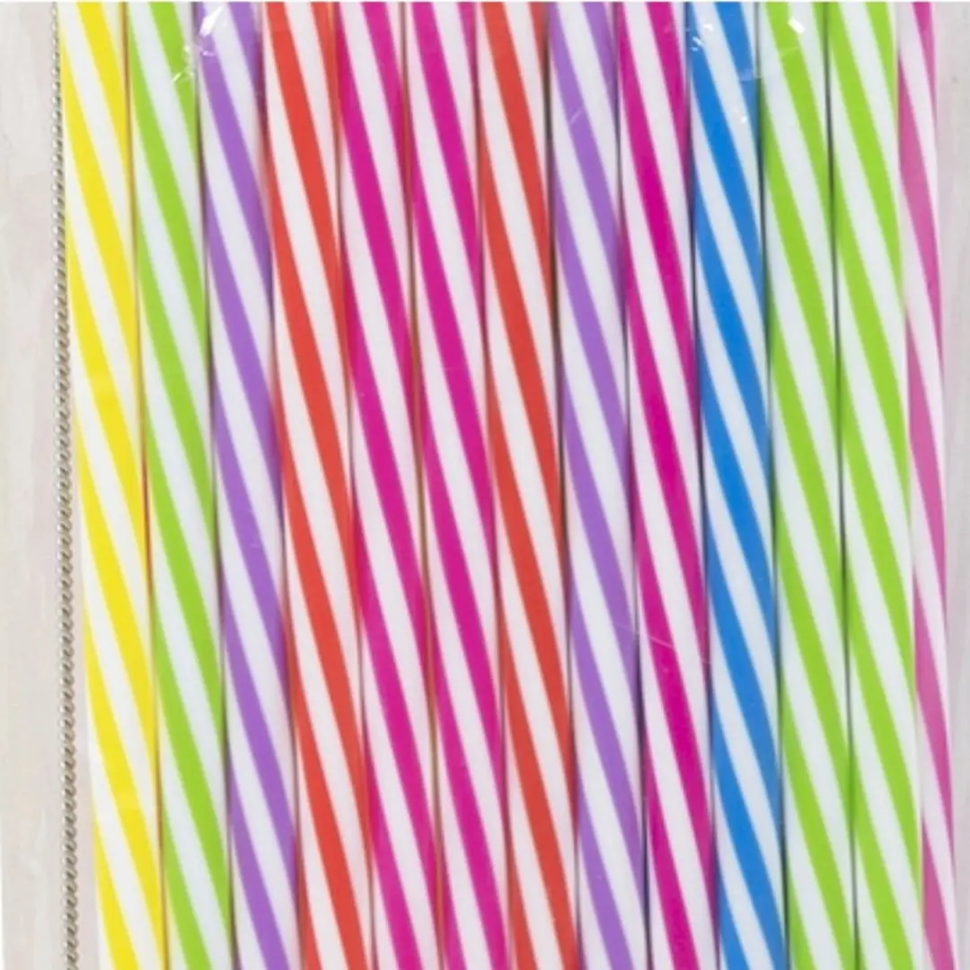 Bellatio Design Drinkrietjes 96 Stuks - Multicolor - 21cm