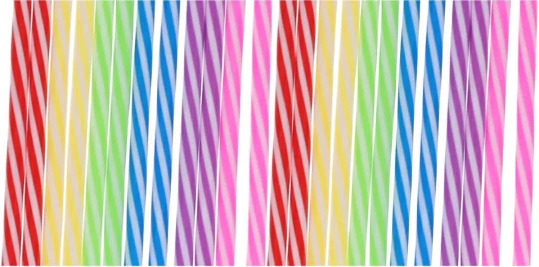 Bellatio Design Drinkrietjes 96 Stuks - Multicolor - 21cm