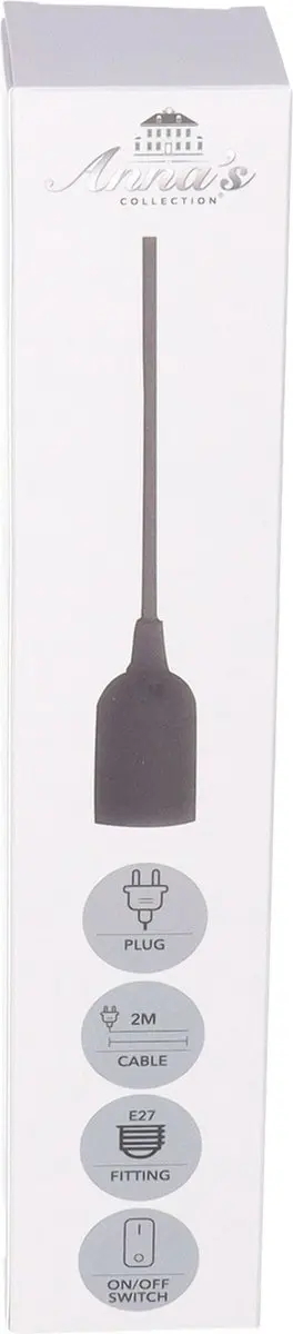 Anna's Collection Fitting Hanglamp - Zwart - 2M