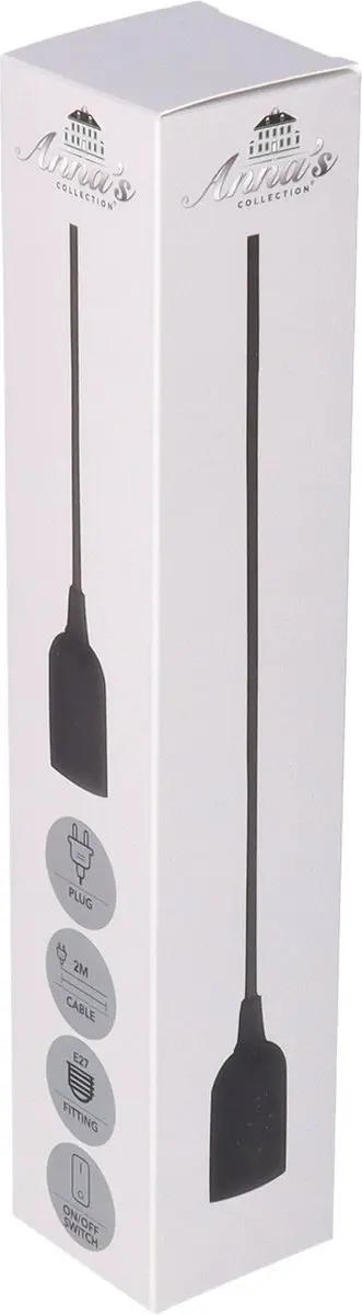 Anna's Collection Fitting Hanglamp - Zwart - 2M