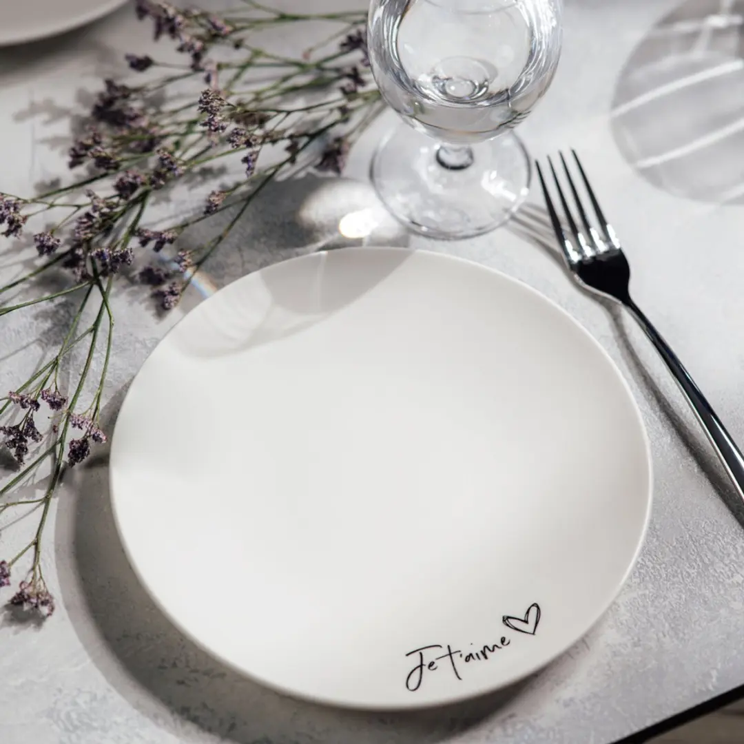 Villeroy & Boch Je t'aime Frühstücks-Set - 3-delig - Wit/Gekleurd