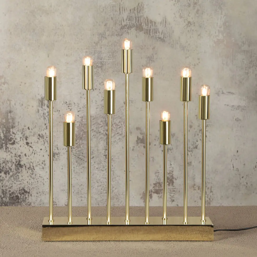 Star Trading Lichtdecoratie Figuur 132-10 - 9 Lampen Geelkoper/Zwart