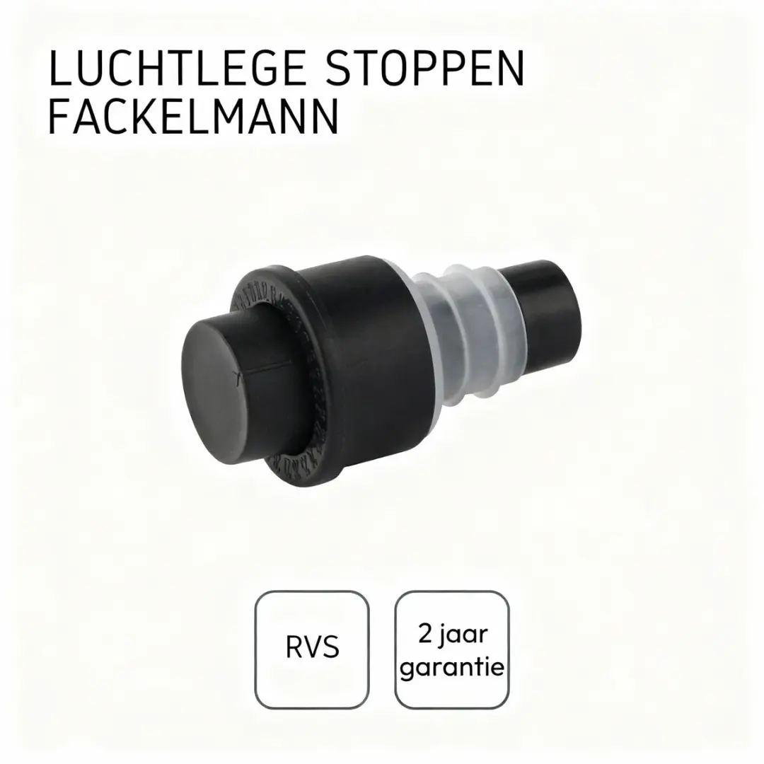 Fackelmann Bar Concept Flessenstop met Luchtpomp 49605 - Zwart