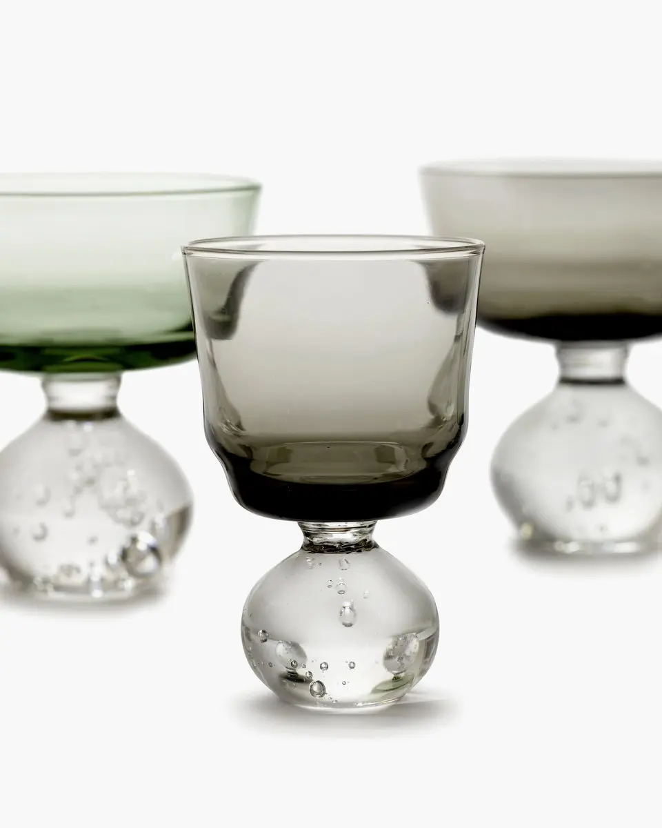 Serax Bela Silva Eternal Snow Waterglazen - 9cm Ø - 17cl - Grijs - 6 Stuks
