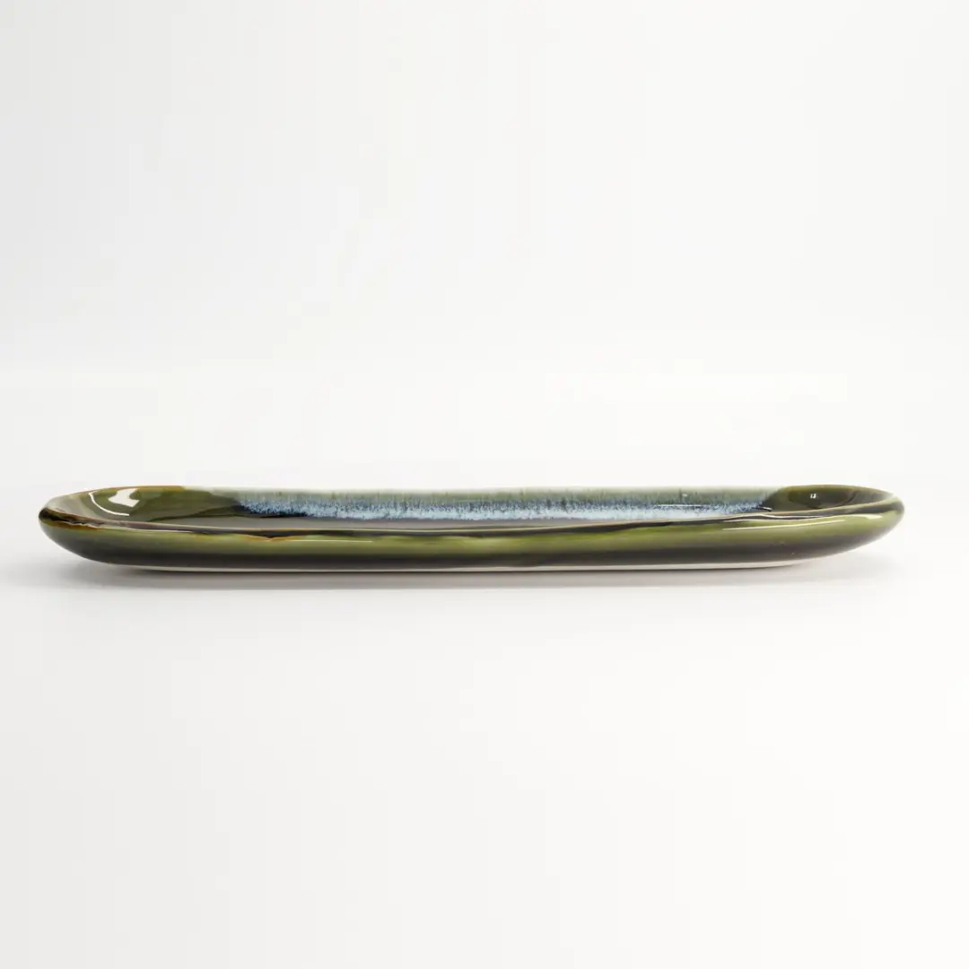 Tokyo Design Studio Mino Craft Bord - Ovaal Groen 34,5x10,8x2,5cm