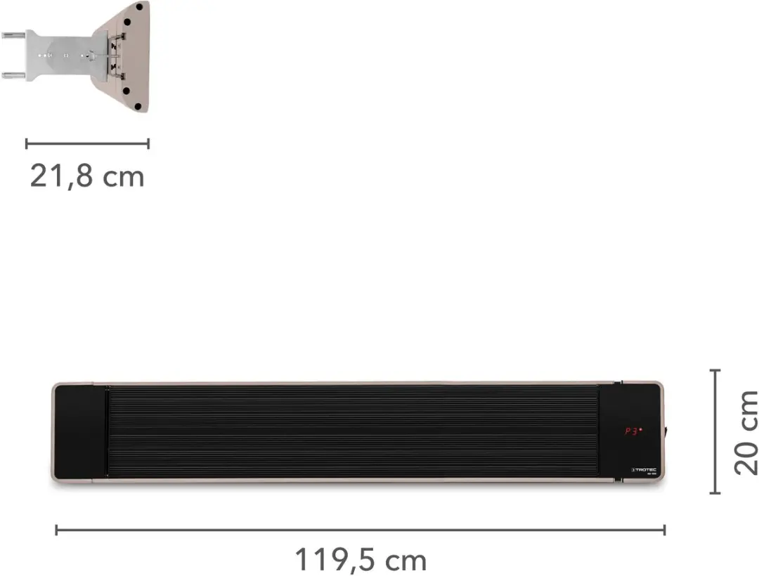 Trotec IRD 1800 Infrarood Verwarmingspaneel 1800W - Zwart - afbeelding 6 van 6