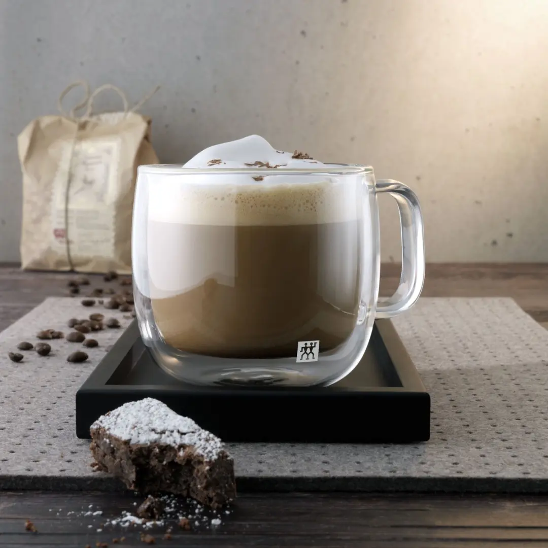 Zwilling Sorrento Cappuccino Glas 450ml - Dubbelwandig - Transparant - 2 Stuks