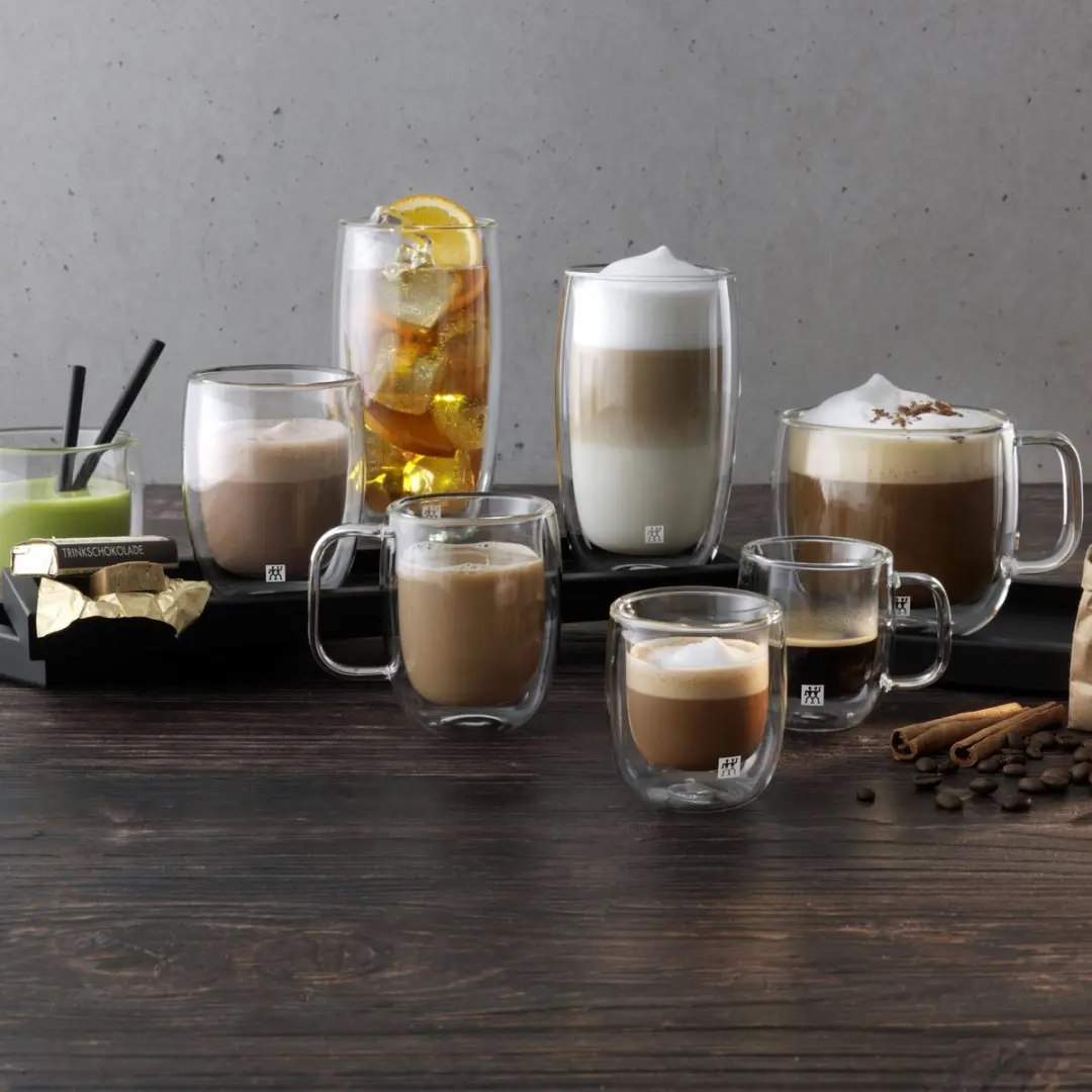 Zwilling Sorrento Cappuccino Glas 450ml - Dubbelwandig - Transparant - 2 Stuks