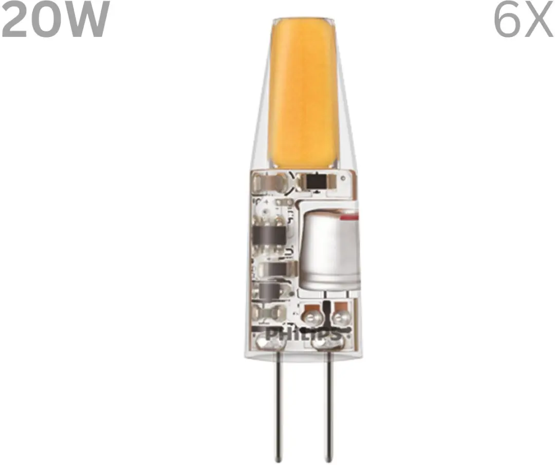 Philips LED G4 Capsulelamp 1.7W Warmwit - 6 Stuks