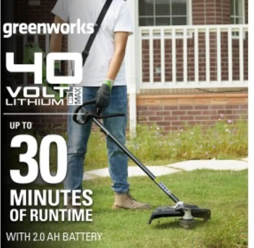 Greenworks GD40BCK2X Accu Trimmer & Bosmaaier - 2x Accu & Lader