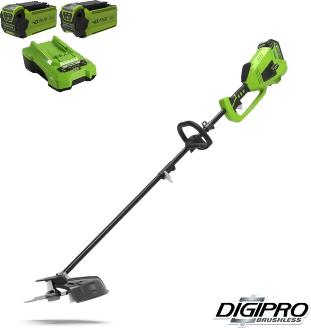 Greenworks GD40BCK2X Accu Trimmer & Bosmaaier