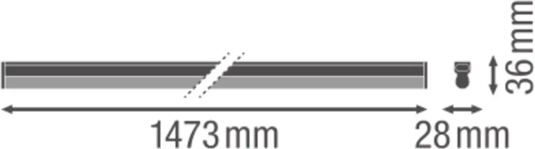 LEDVANCE LED Montagebalk Compact 17W 1900lm - 150cm - Koelwit