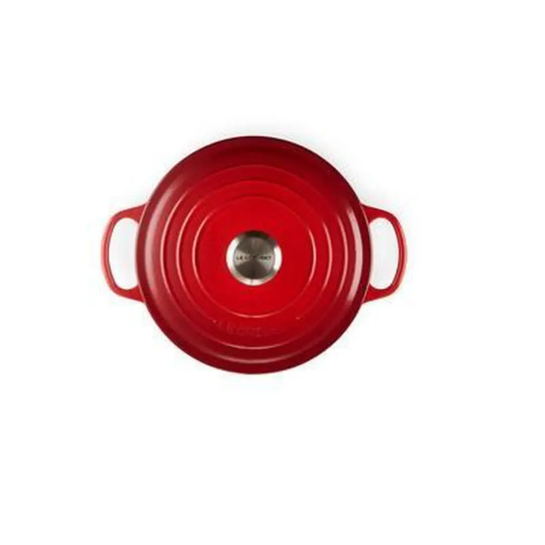 Le Creuset Hoge Braad-/Stoofpan 24cm - 5L - Kersenrood