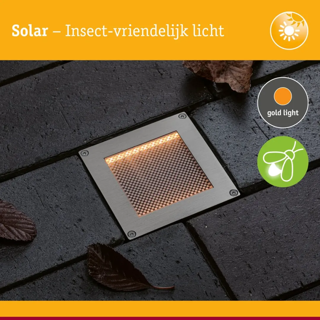 Paulmann Sorea Solar LED Grondinbouwlamp 100x100mm - 2200K - IP67 - afbeelding 6 van 6