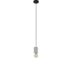 Eglo Prestwick 3 Hanglamp E27 - Ø7cm - Zwart/Grijs