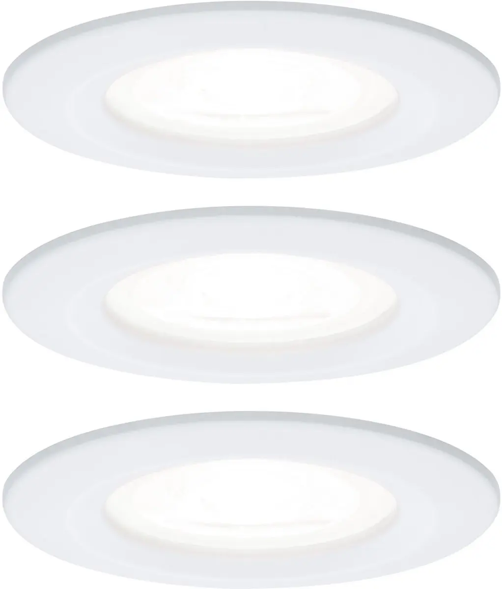 Paulmann Nova Basisset LED-inbouwlamp 3x6,5W 470lm 78mm GU10 - Wit mat
