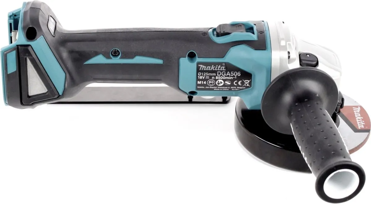 Makita DGA 506 RG Haakse Slijper 125mm - 18V - 2x 6.0Ah Accu