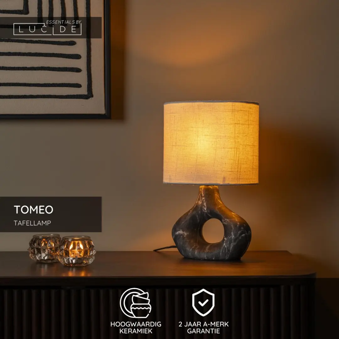 Lucide Tomeo Tafellamp E14 40W - Zwart