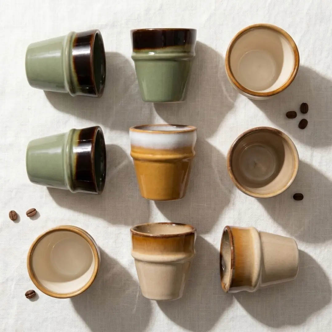 Cookinglife Espresso Kopjes Nomad Ridge 100ml - 6 Stuks - Groen