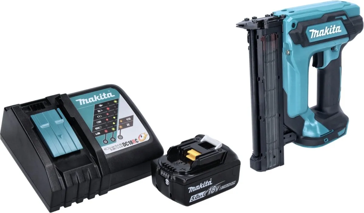 Makita DFN350RT1 Staande Spijkermachine 18V - 15-35mm - 20 Stuks