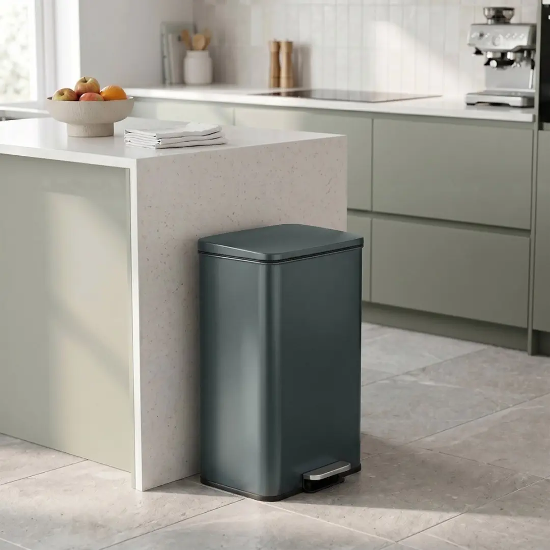 Songmics LTB540G02 Prullenbak 40L - Grijs - Softclose - 15 Zakken