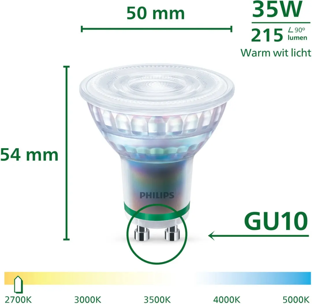 Philips LED Lamp 1.2W Warm Wit 2700K - 6 Stuks