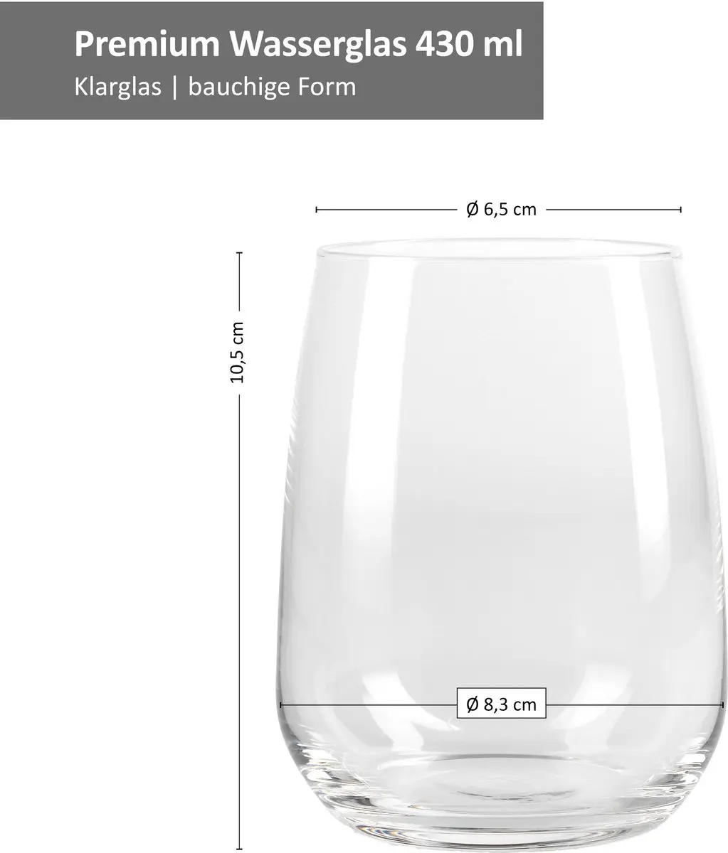 Bormioli Rocco Aqua Frizzante Waterglazen 42cl - 6 Stuks