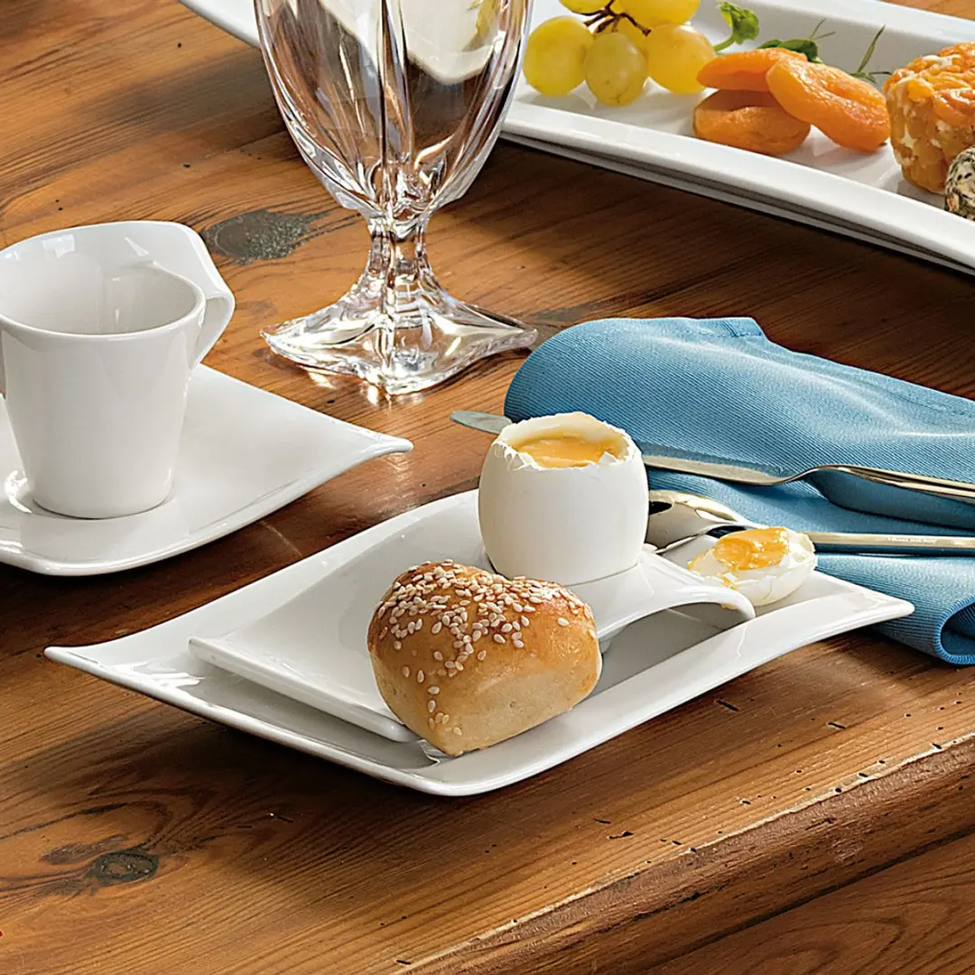 Villeroy & Boch NewWave Eierbekers - 4 Stuks - Wit/Gekleurd