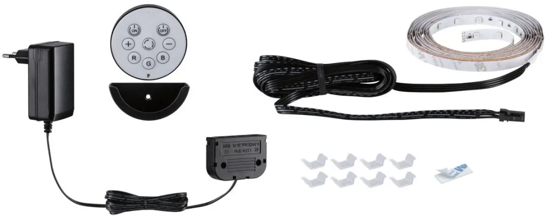Paulmann LED Strip Akoestisch Paneel Basisset 2,4m RGB - Zwart