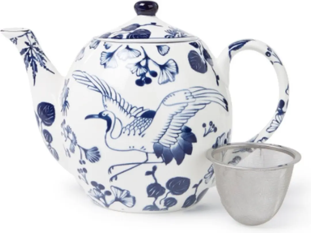 Tokyo Design Studio Flora Japonica Theeset - 1300ml - 5-delig - Blauw/Wit