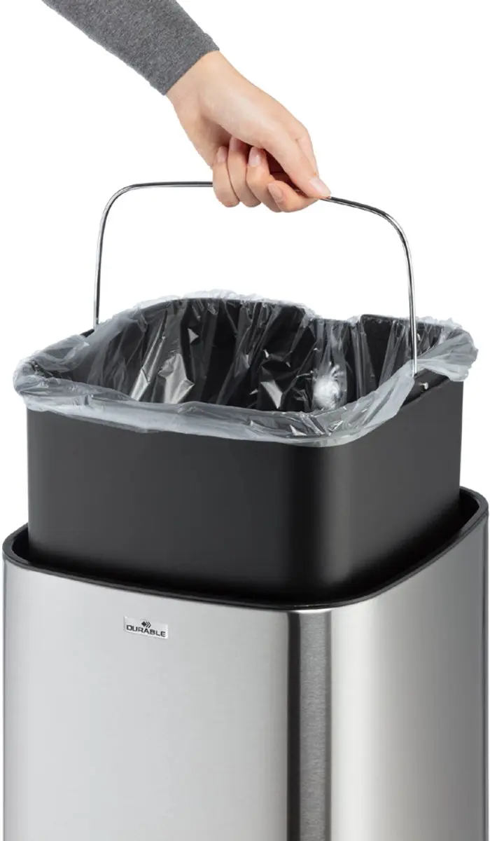 Durable 2 TOUCH Prullenbak Sensor 12L - Zilver